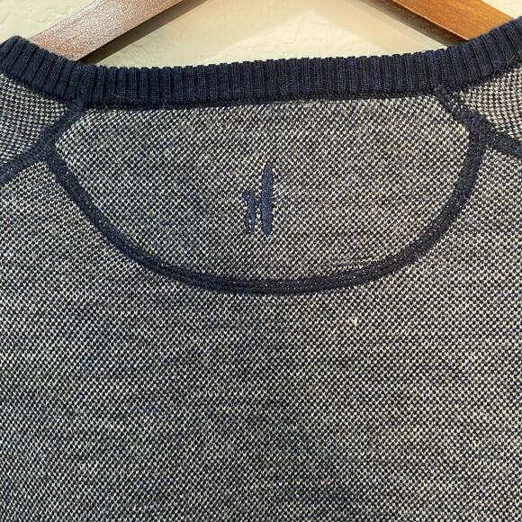 Johnnie O Sweater Mens Size XL Boggs Bird's Eye Crewneck Merino Wool MSRP $198 - Picture 3 of 9